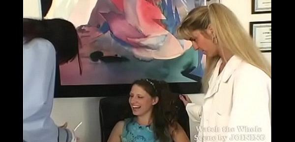  When PORN WAS FUN!! Lena Ramon visits HOWARD the DENTIST, and his assistants Ashley Shye and Mia Domore